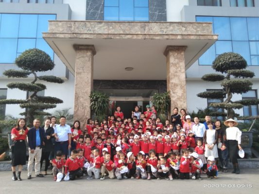 Các cháu trường mầm non đến thăm quan và trải nghiệm thực tế tại công ty MHB
